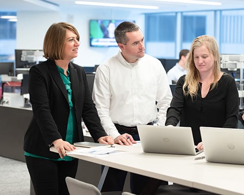 Shgaun, Amanda and Andy in  a meeting